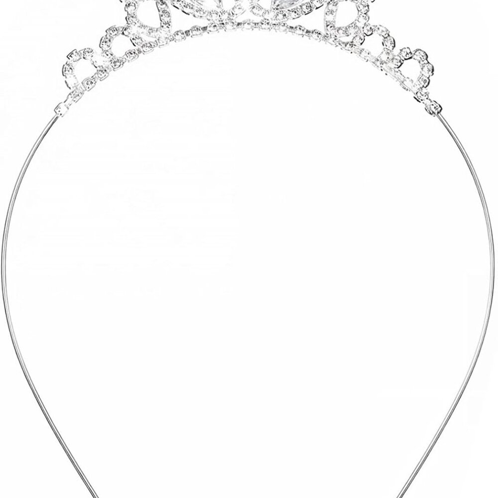 Silver Crystal Tiara for Women, Princess Crown Tiara Rhinestone Bridal Crown Pag